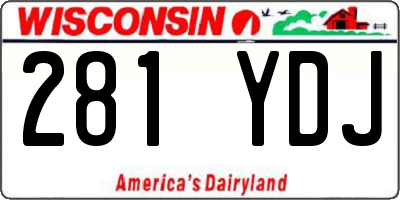 WI license plate 281YDJ