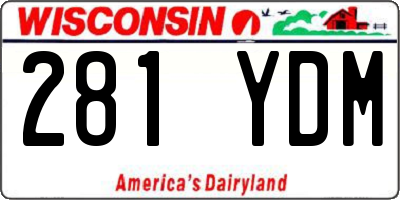 WI license plate 281YDM