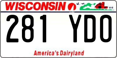 WI license plate 281YDO