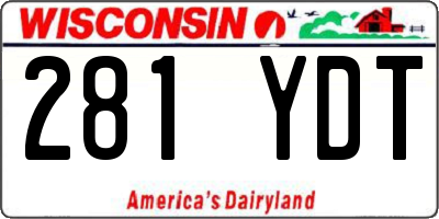 WI license plate 281YDT