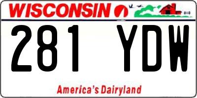 WI license plate 281YDW