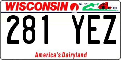 WI license plate 281YEZ