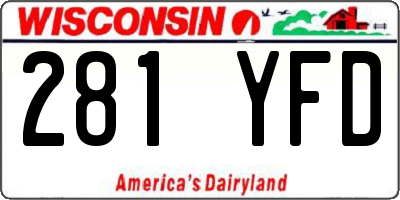 WI license plate 281YFD