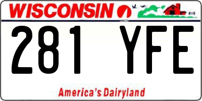 WI license plate 281YFE