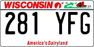 WI license plate 281YFG