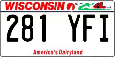 WI license plate 281YFI