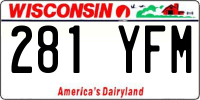 WI license plate 281YFM