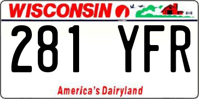 WI license plate 281YFR