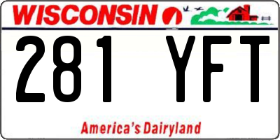WI license plate 281YFT