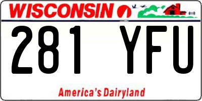 WI license plate 281YFU