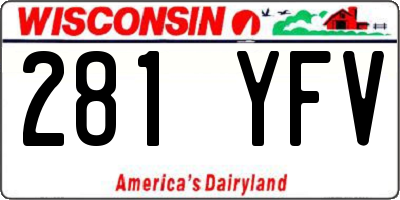 WI license plate 281YFV