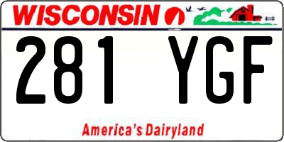 WI license plate 281YGF
