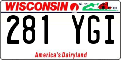 WI license plate 281YGI