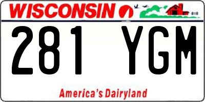 WI license plate 281YGM