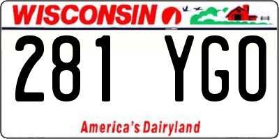 WI license plate 281YGO