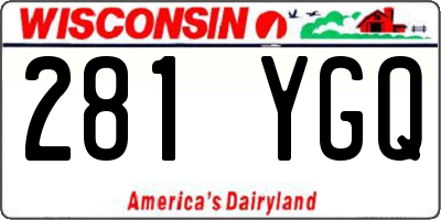WI license plate 281YGQ