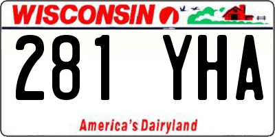 WI license plate 281YHA