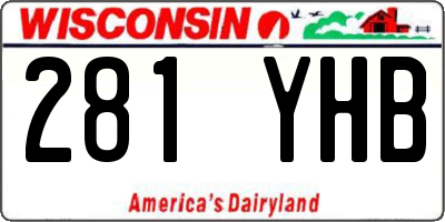 WI license plate 281YHB