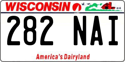 WI license plate 282NAI