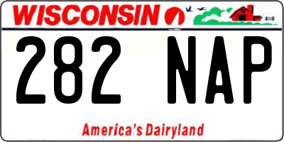 WI license plate 282NAP