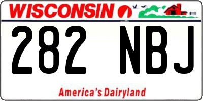 WI license plate 282NBJ
