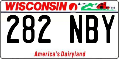 WI license plate 282NBY