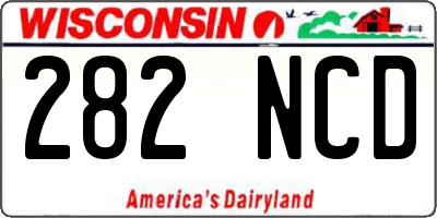 WI license plate 282NCD