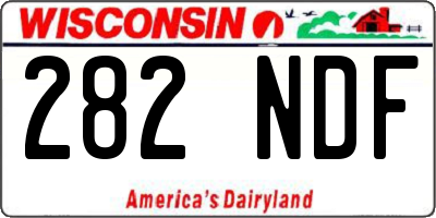 WI license plate 282NDF