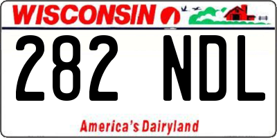 WI license plate 282NDL