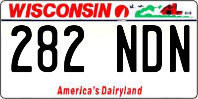 WI license plate 282NDN