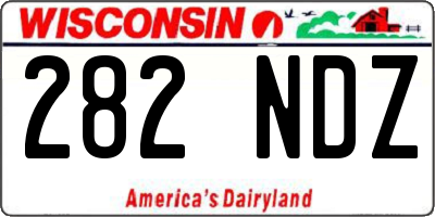 WI license plate 282NDZ