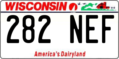WI license plate 282NEF
