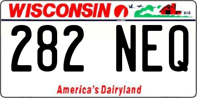WI license plate 282NEQ