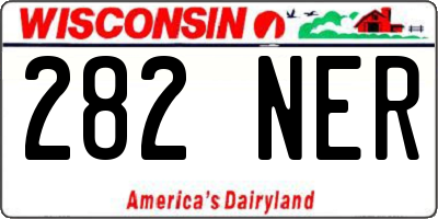 WI license plate 282NER