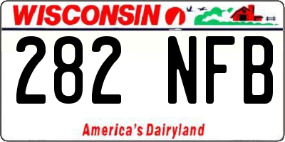 WI license plate 282NFB