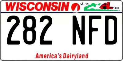 WI license plate 282NFD