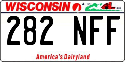 WI license plate 282NFF