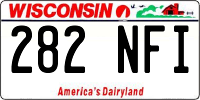 WI license plate 282NFI