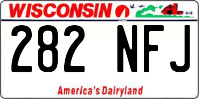 WI license plate 282NFJ