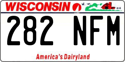 WI license plate 282NFM