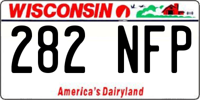 WI license plate 282NFP