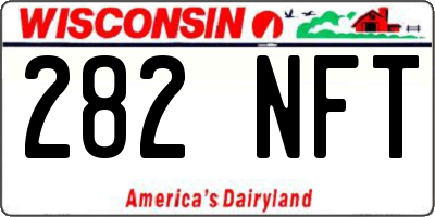 WI license plate 282NFT