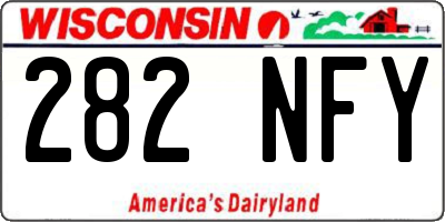 WI license plate 282NFY