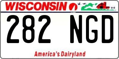 WI license plate 282NGD