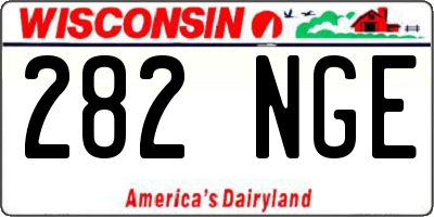 WI license plate 282NGE