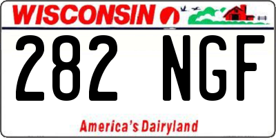 WI license plate 282NGF