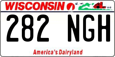 WI license plate 282NGH