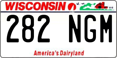 WI license plate 282NGM