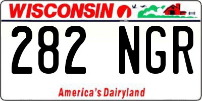 WI license plate 282NGR