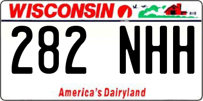 WI license plate 282NHH
